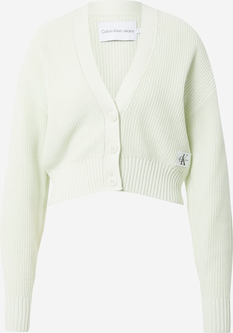 Calvin Klein Jeans Gebreid vest in Groen: voorkant
