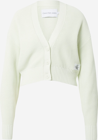 Calvin Klein Jeans Cardigan en vert pastel / noir / blanc, Vue avec produit