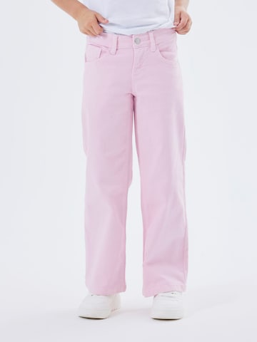 NAME IT Wide leg Jeans 'Rose' in Roze: voorkant