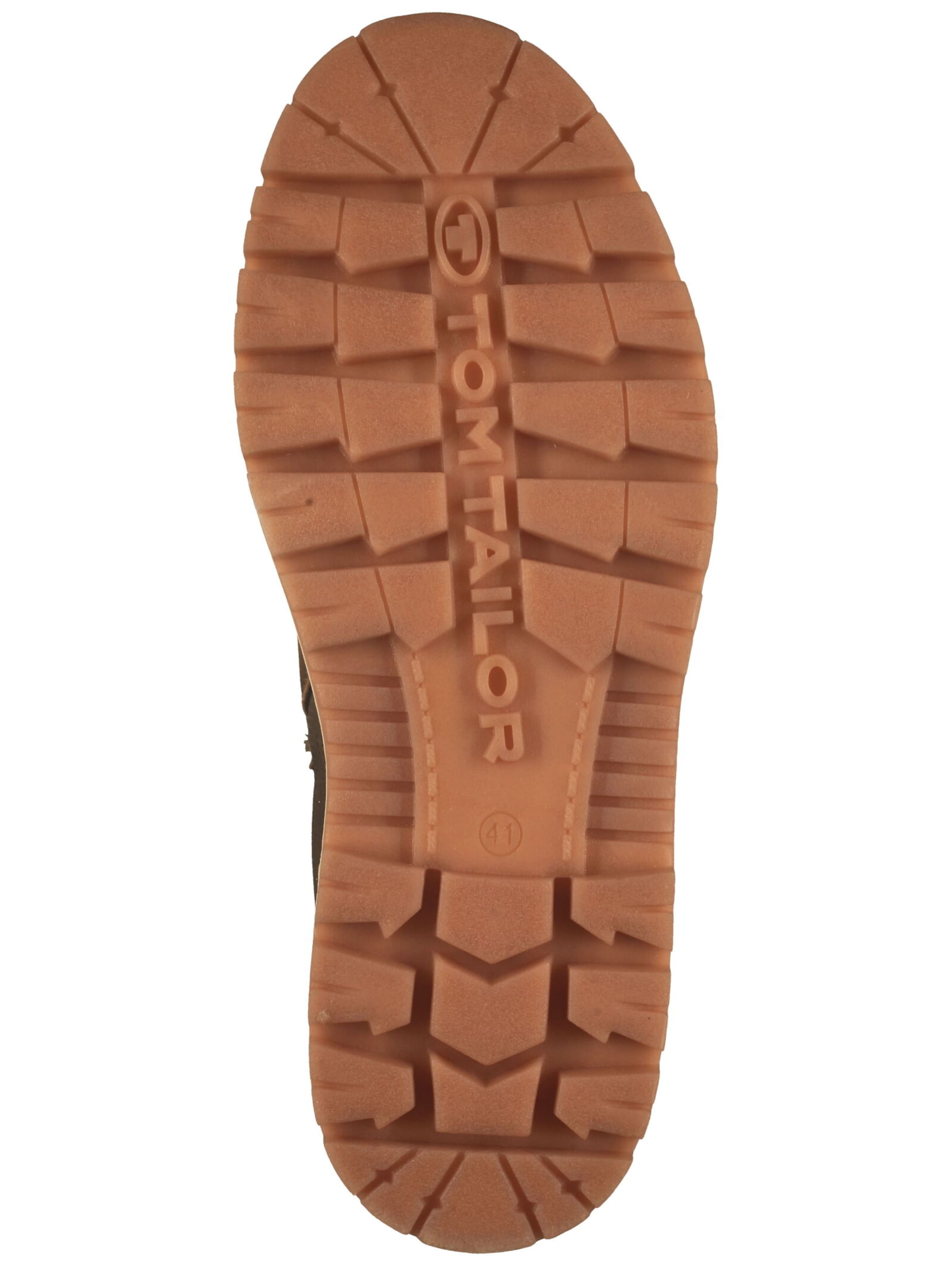 TOM TAILOR Schnürstiefel in Braun