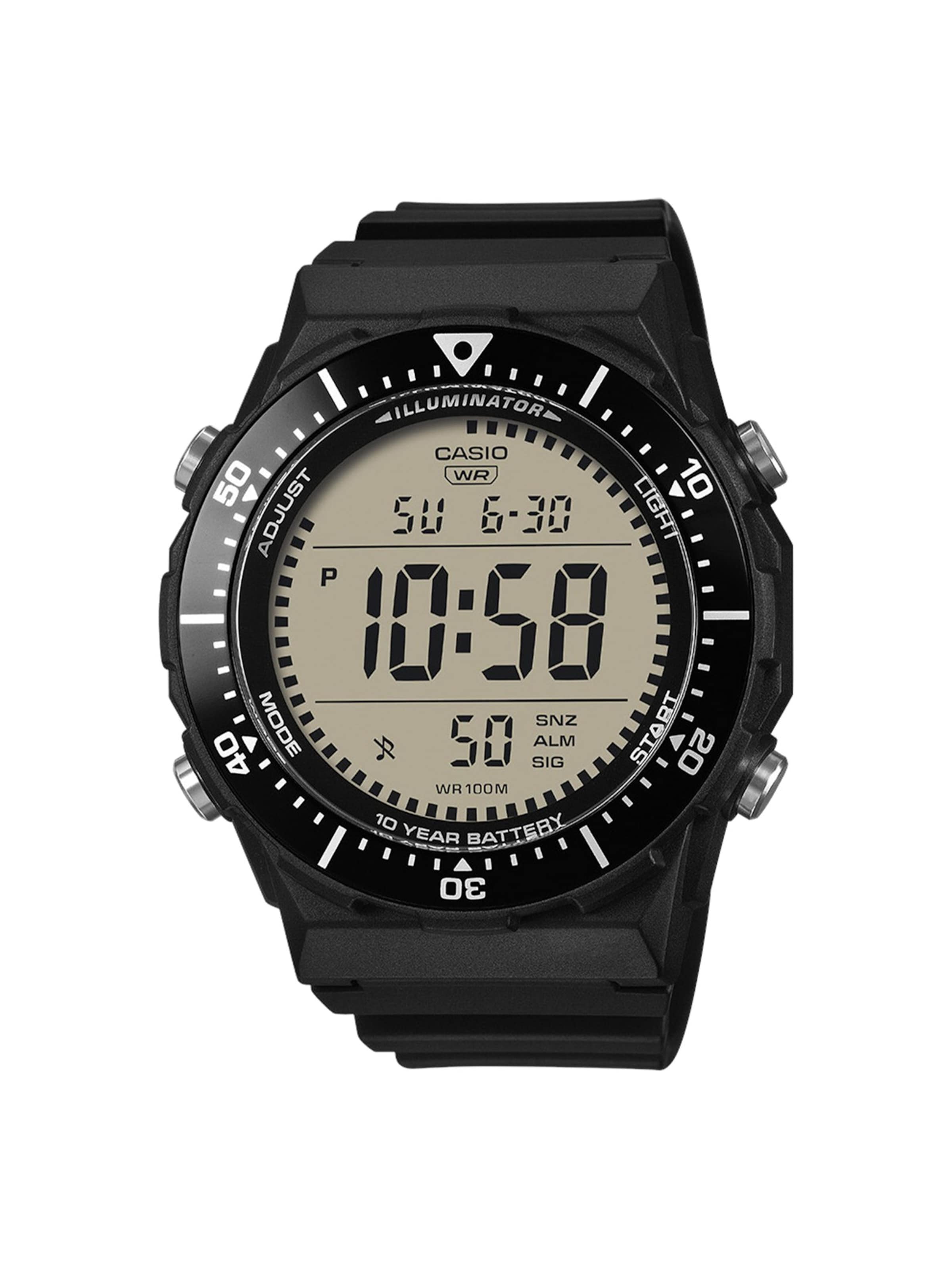 Montre digitale 'Statement' CASIO en noir : devant