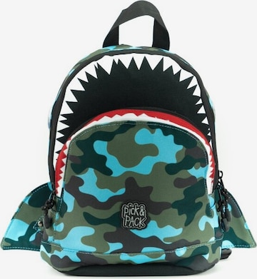 Pick & Pack Backpack 'Shark Shape' in Mixed colors: front