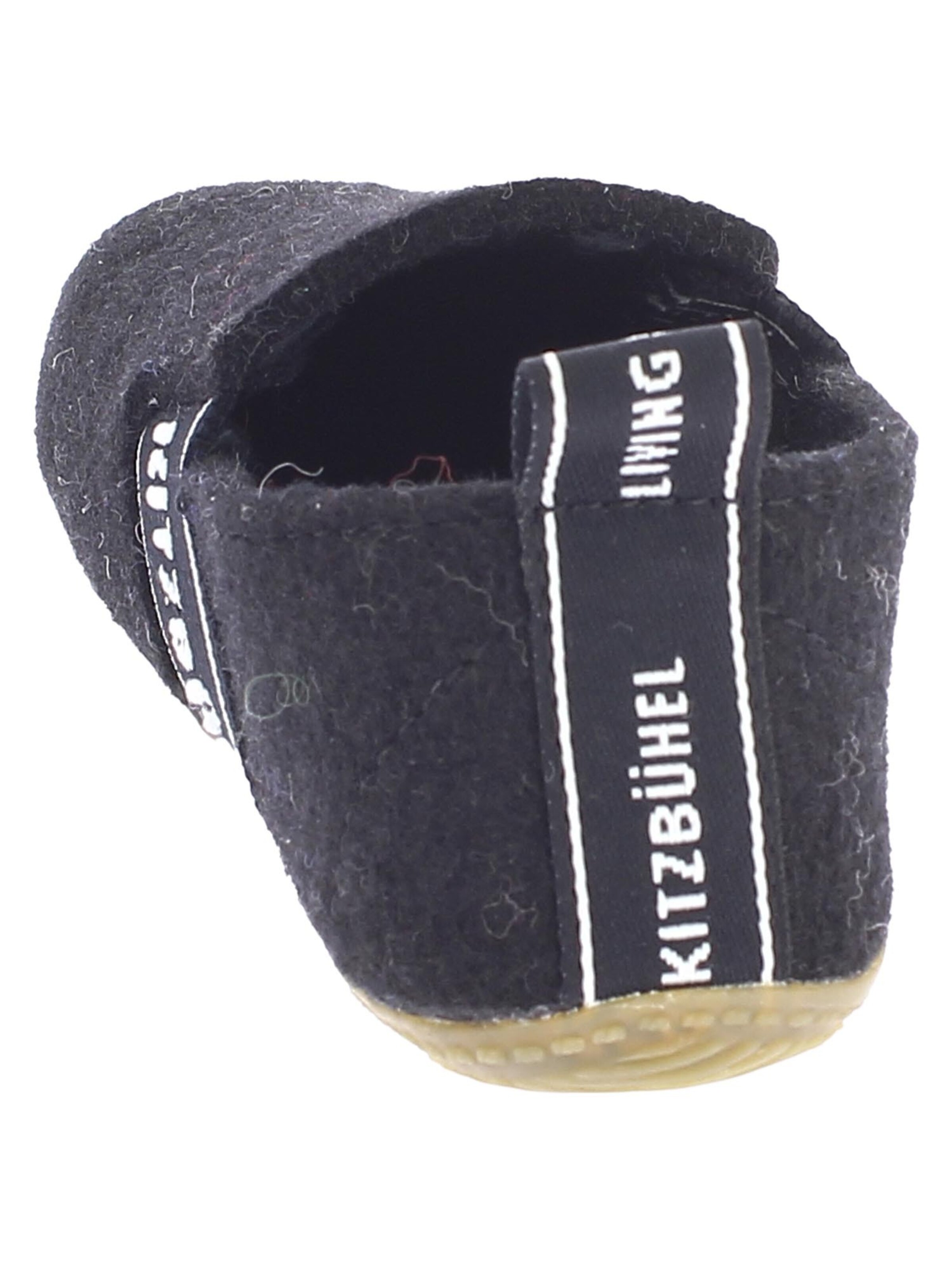 Living Kitzbühel Slippers 'T-Modell Filz' in Black