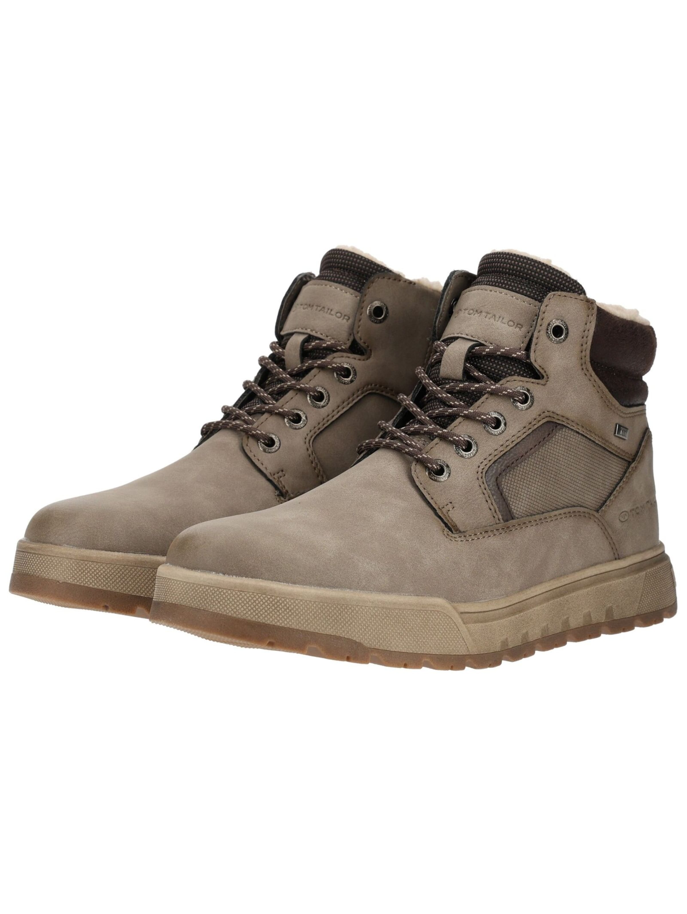 TOM TAILOR Lace-Up Boots in Grey
