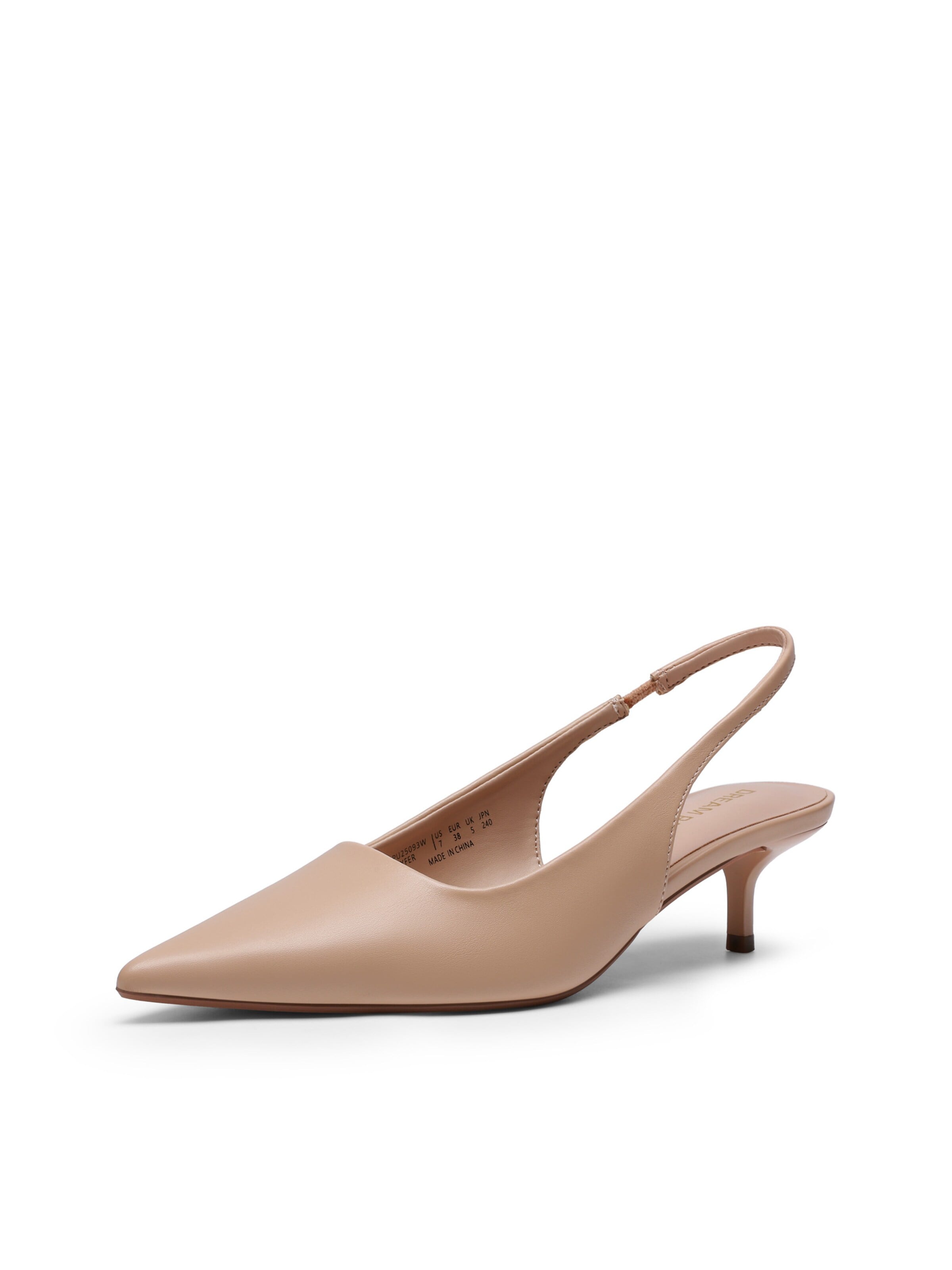 Dream Pairs Slingback Pumps in Beige: front