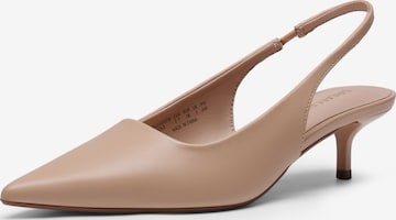 Dream Pairs Slingback Pumps in Beige: front