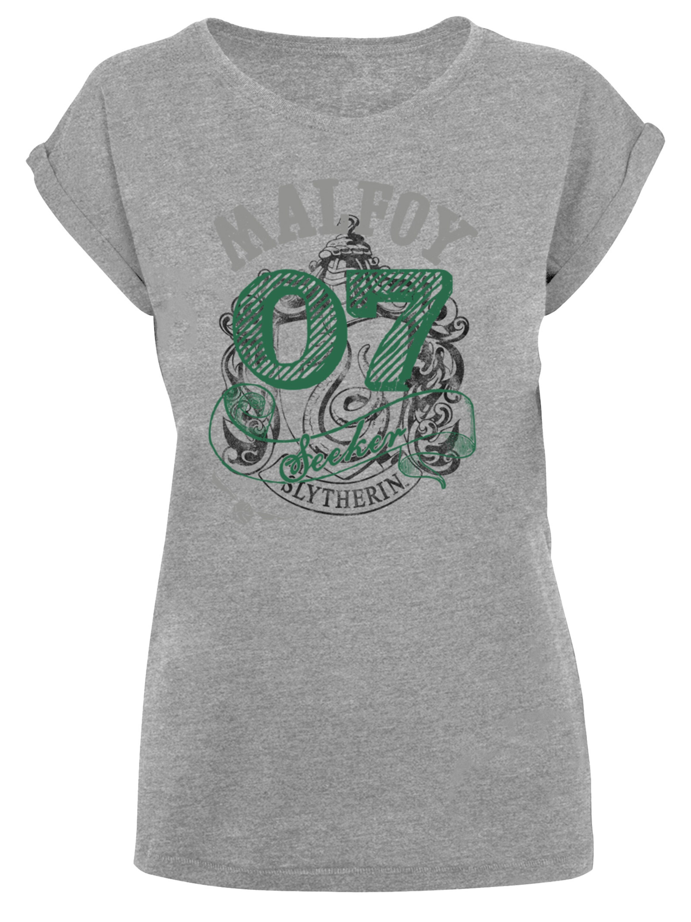 T-shirt 'Harry Potter Draco Malfoy Seeker' F4NT4STIC en gris : devant