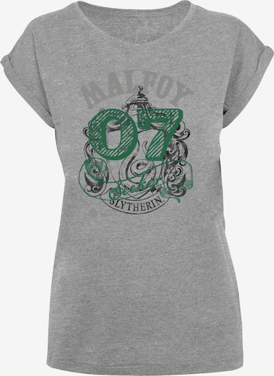 F4NT4STIC T-Shirt 'Harry Potter Draco Malfoy Seeker' in graumeliert / grün, Produktansicht