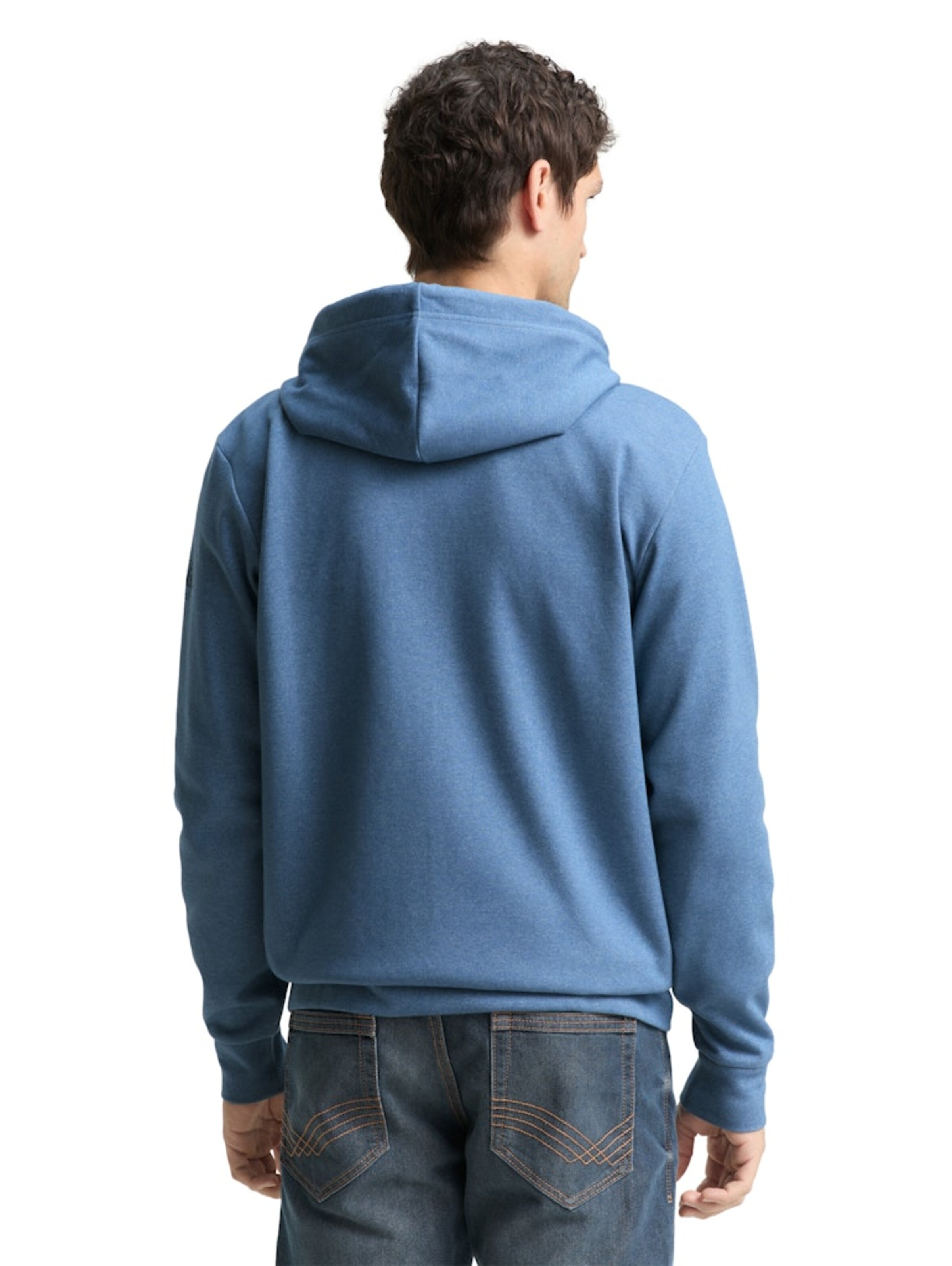 TOM TAILOR Zip-Up Hoodie in Blue