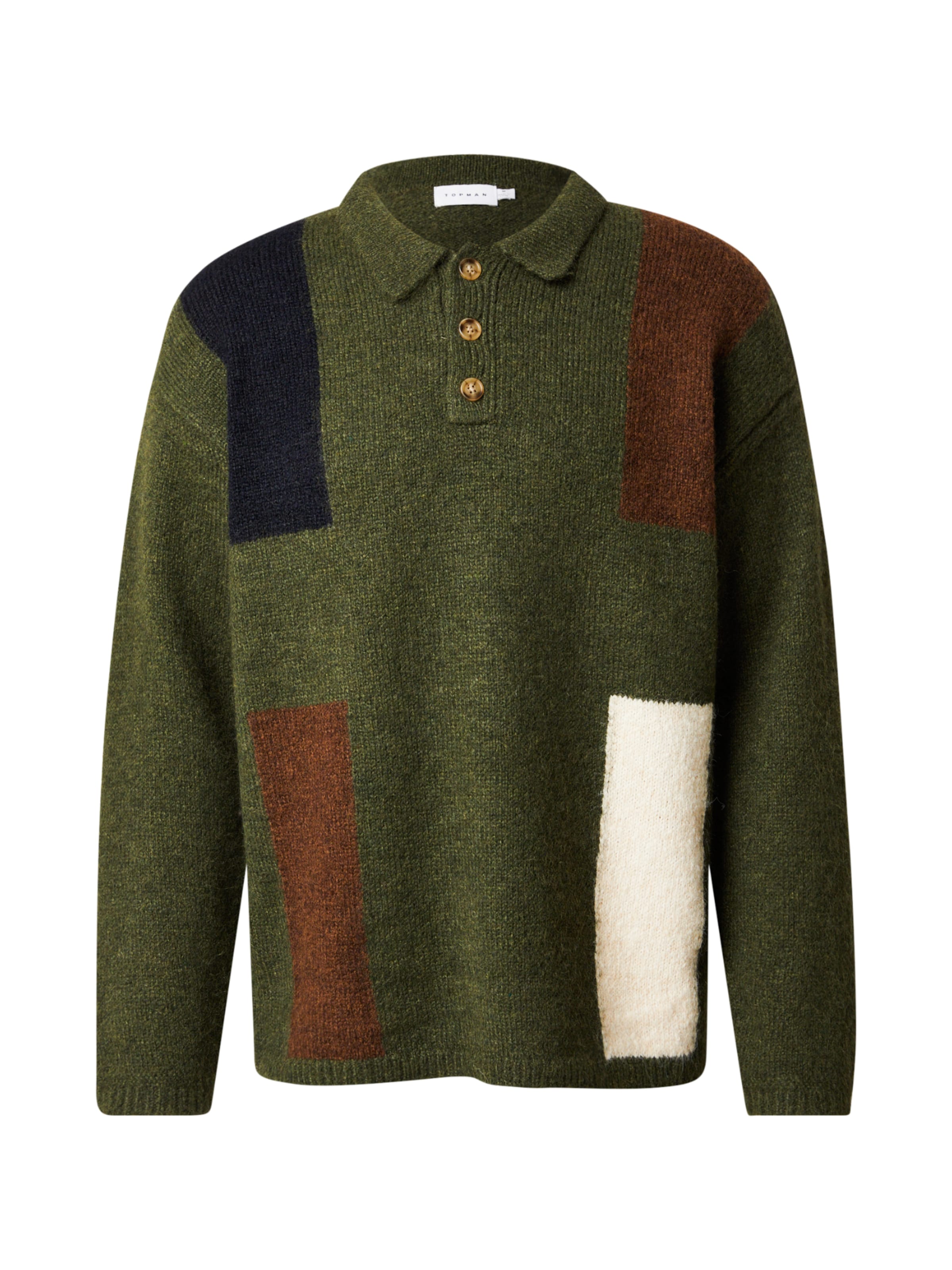 TOPMAN Sweter w kolorze zielony: przód