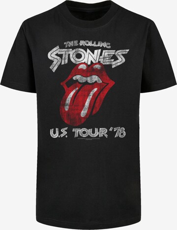 F4NT4STIC Shirt 'The Rolling Stones US Tour '78' in Black: front