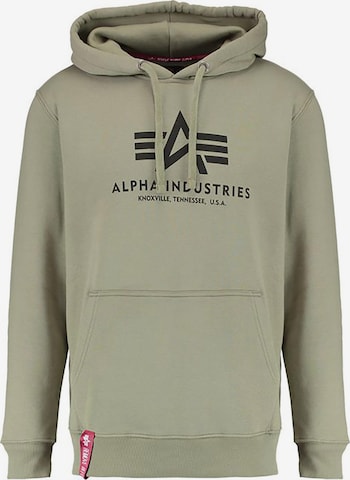 Sweat-shirt 'Basic' ALPHA INDUSTRIES en vert : devant