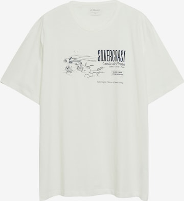 s.Oliver Men Big Sizes T-Shirt in Beige: Vorderseite