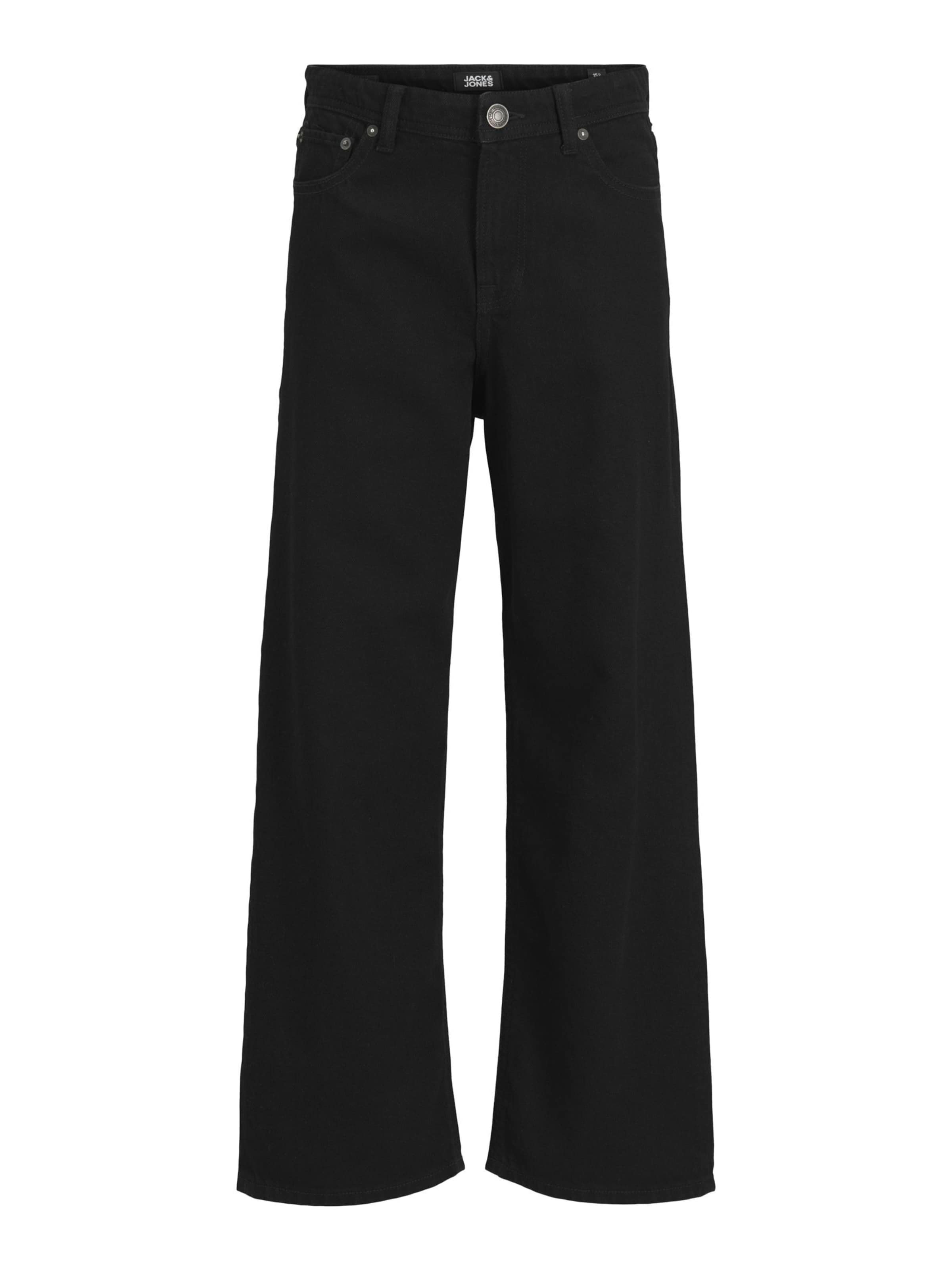 Jack & Jones Junior Voľný strih Džínsy 'JJIAlex JJOriginal' - Čierna: predná strana