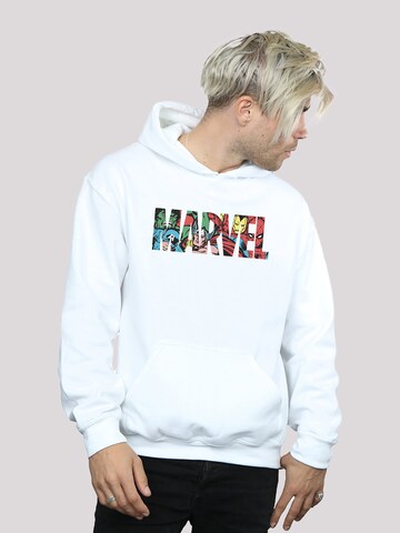 Sweat-shirt 'Marvel Avengers' F4NT4STIC en blanc : devant