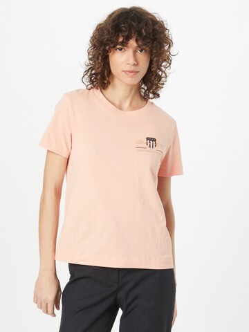 GANT T-Shirt 'ARCHIVE SHIELD' in Orange: predná strana
