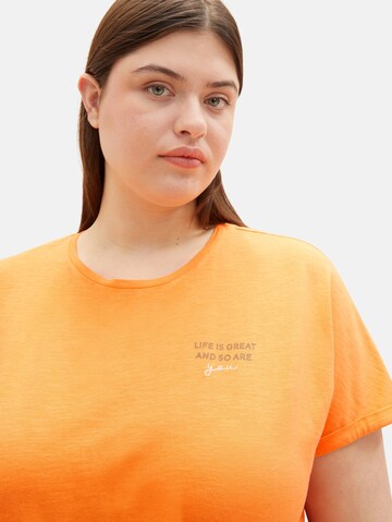 T-shirt Tom Tailor Women + en orange