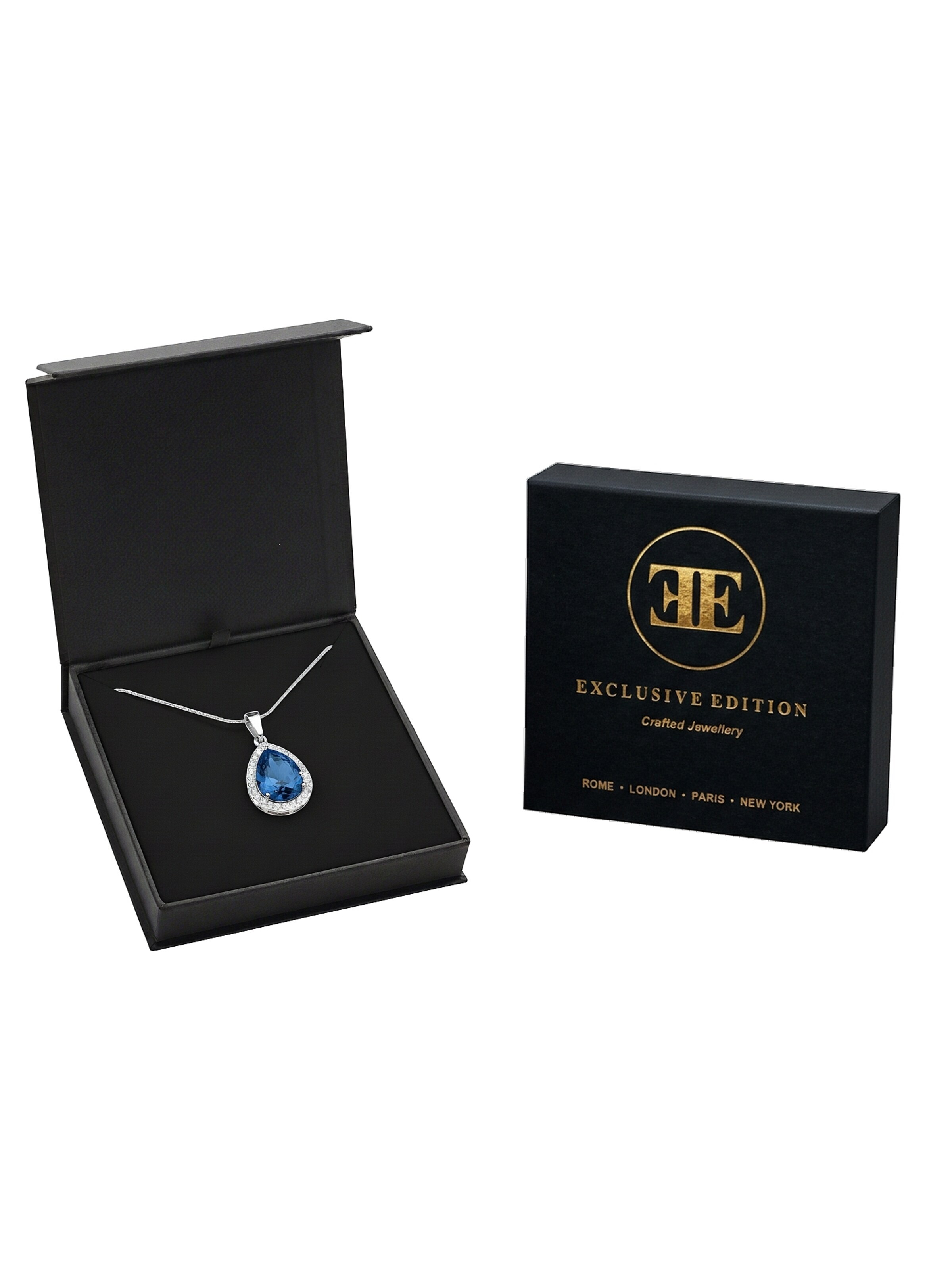 EXCLUSIVE EDITION Řetízek 'Agidel adorned with Swarovski crystals' – modrá