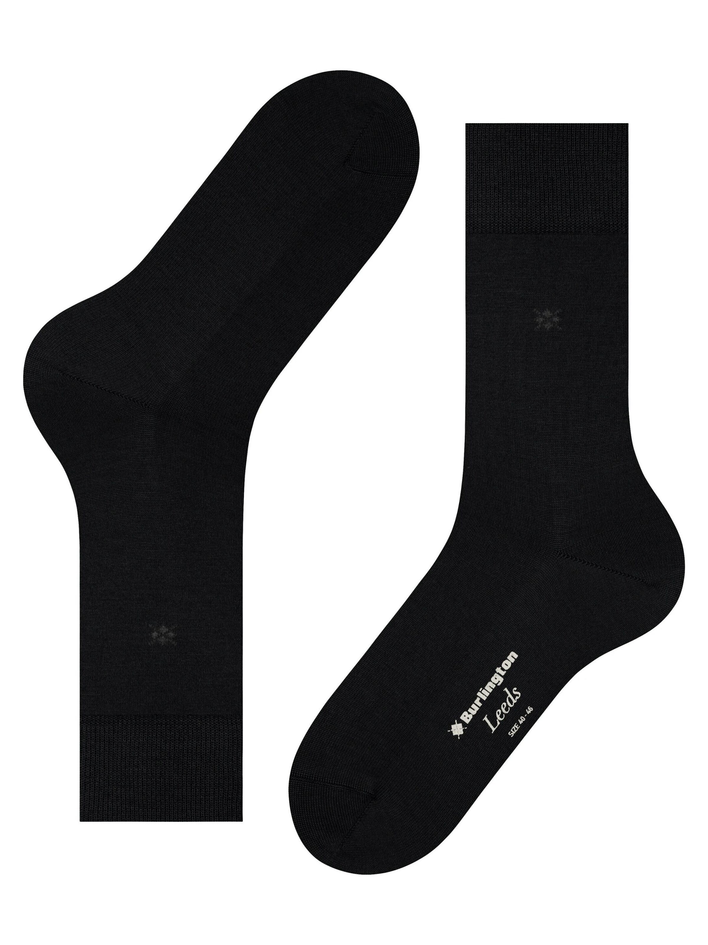 BURLINGTON Socken 'Leeds'‌‌‌‌‌‌ in Schwarz