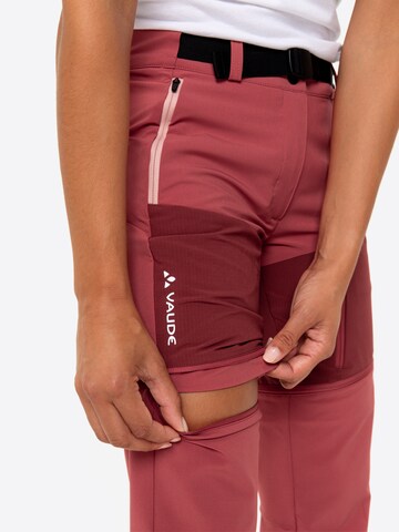 VAUDE Regular Outdoor trousers 'Elope' in Red