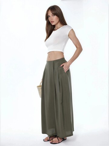 Wide leg Pantaloni di Hiccup in verde