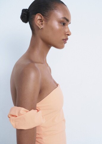MANGO Evening Dress 'Peachy' in Orange