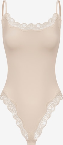 cfab (formerly creamy fabrics) - Body 'Bodysuit String mit Lace' en beige: frente