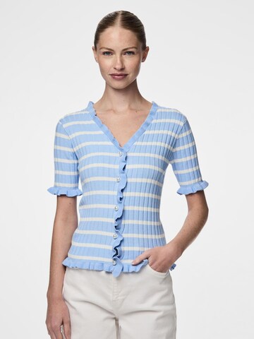 PIECES Knit cardigan 'PCFaith' in Blue: front