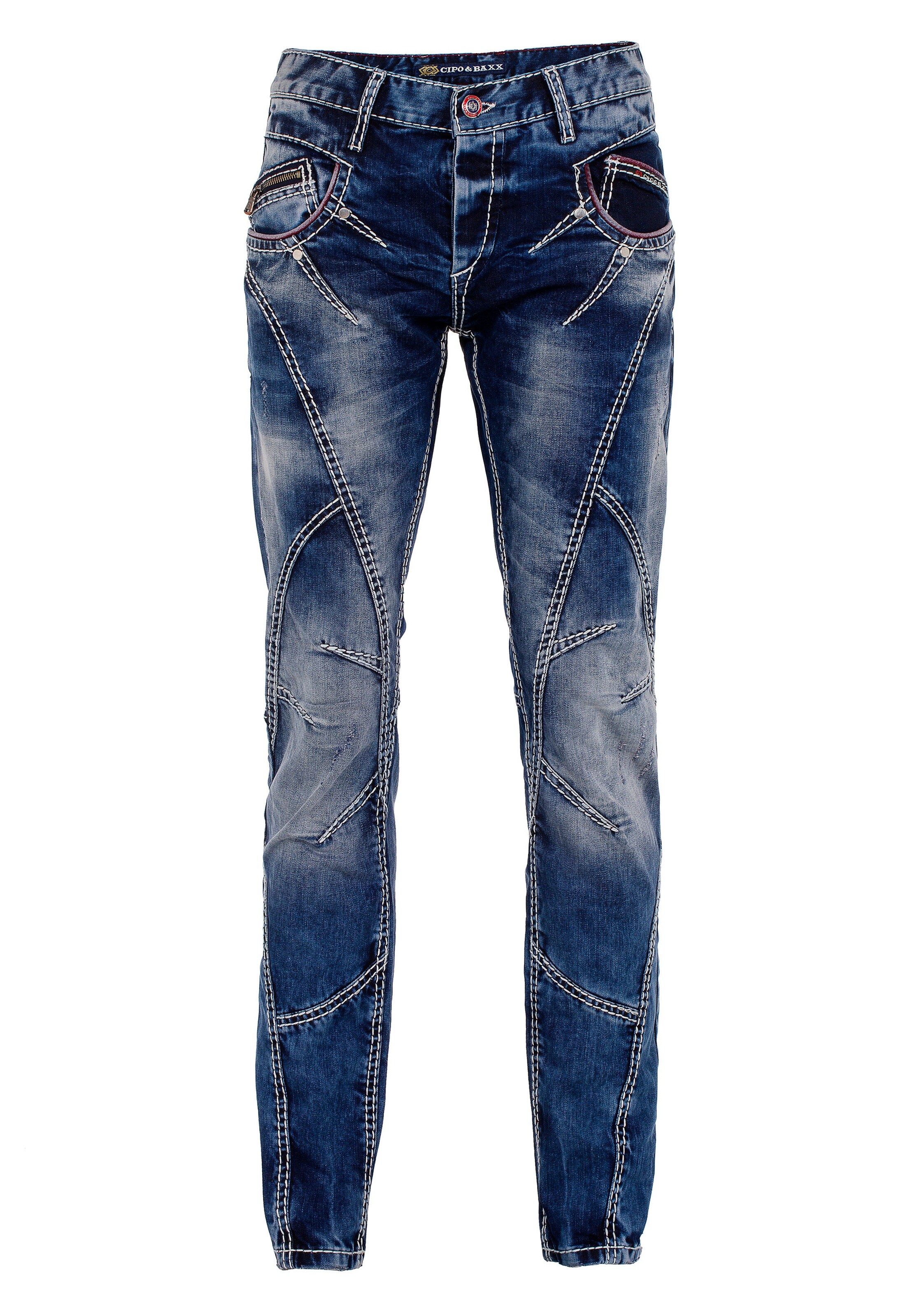 CIPO & BAXX Slim fit Jeans in Blue: front