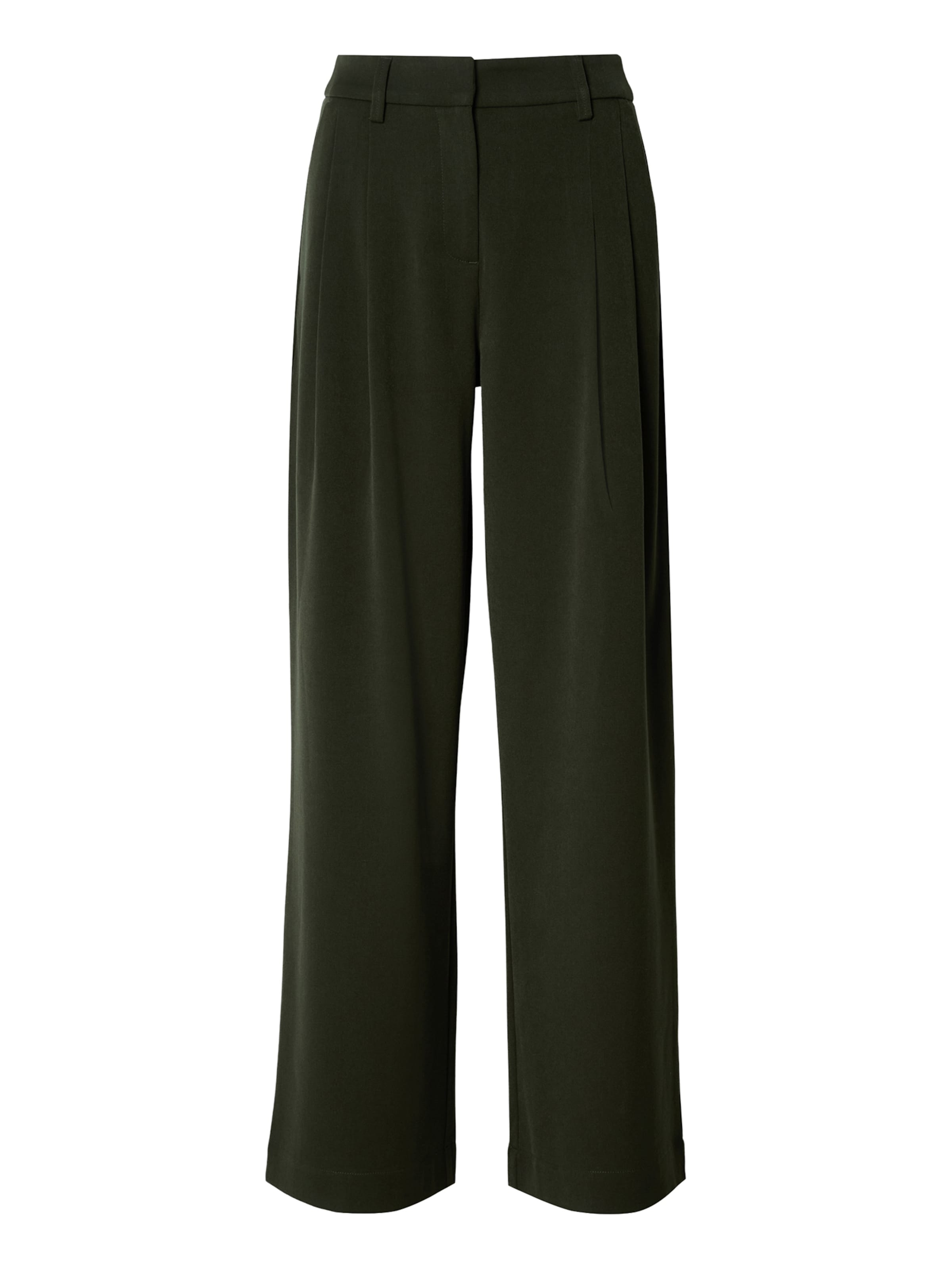 MSCH COPENHAGEN - Pierna ancha Pantalón plisado 'Henrika' en verde: frente