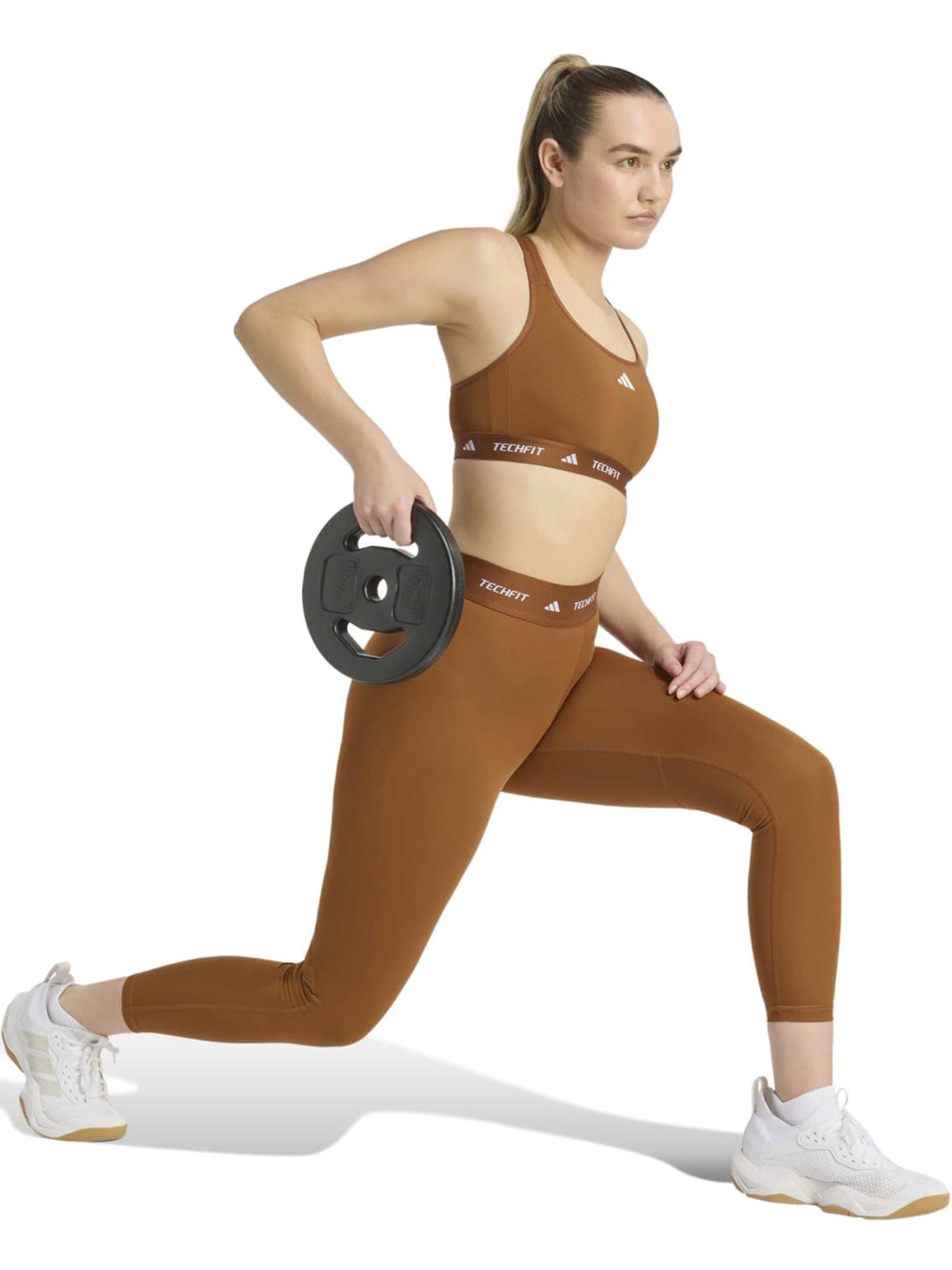 ADIDAS PERFORMANCE Бюстье Спортивный бюстгальтер 'TECHFIT' в Коричневый