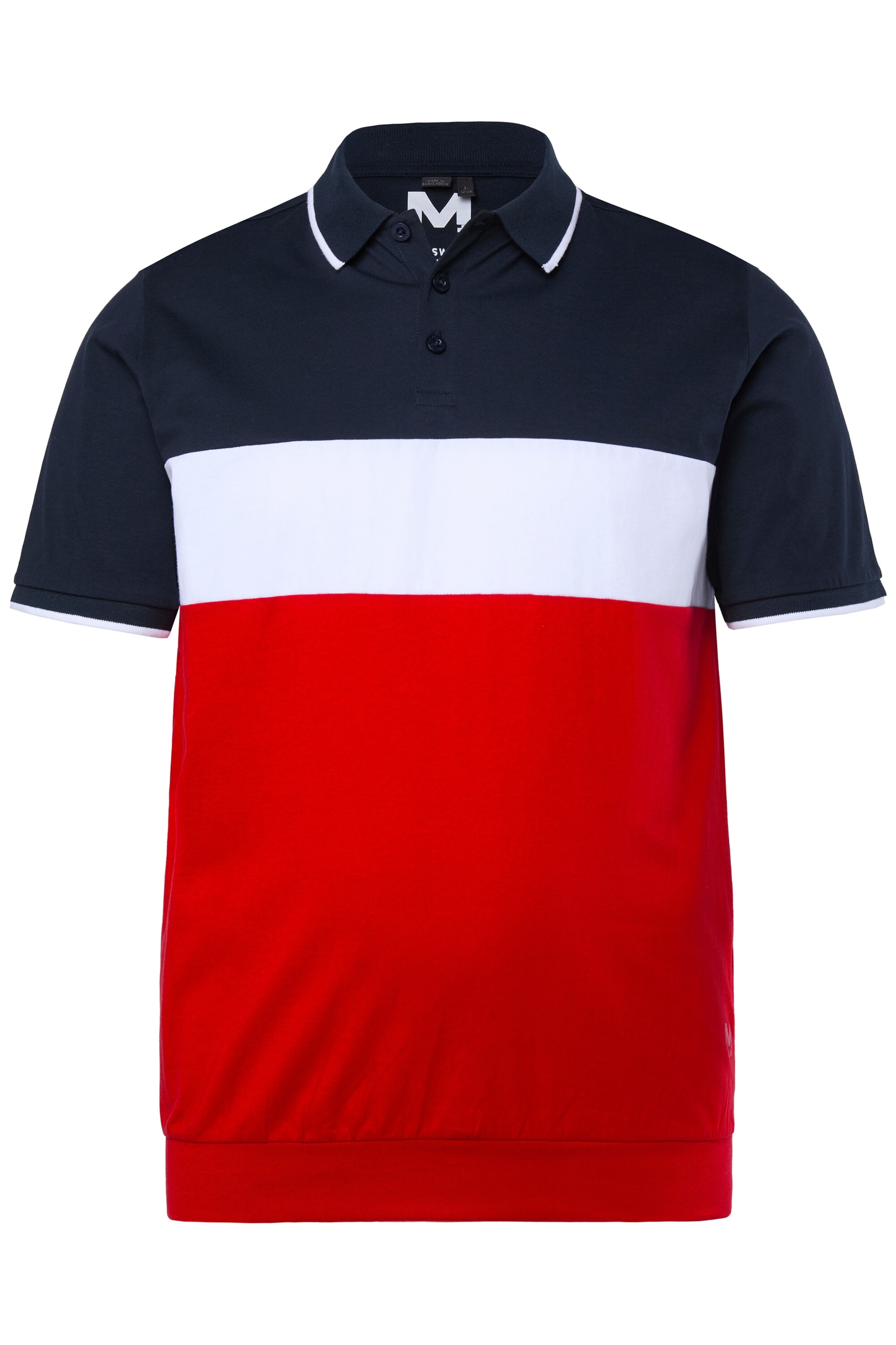 Men Plus Poloshirt in Rot: Vorderseite