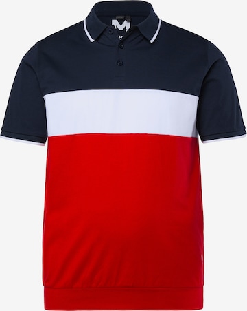 Men Plus Poloshirt in Rot: Vorderseite