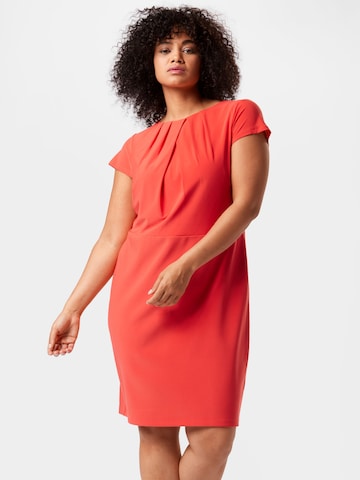 Lauren Ralph Lauren Plus Jurk 'BRENDA' in Rood: voorkant