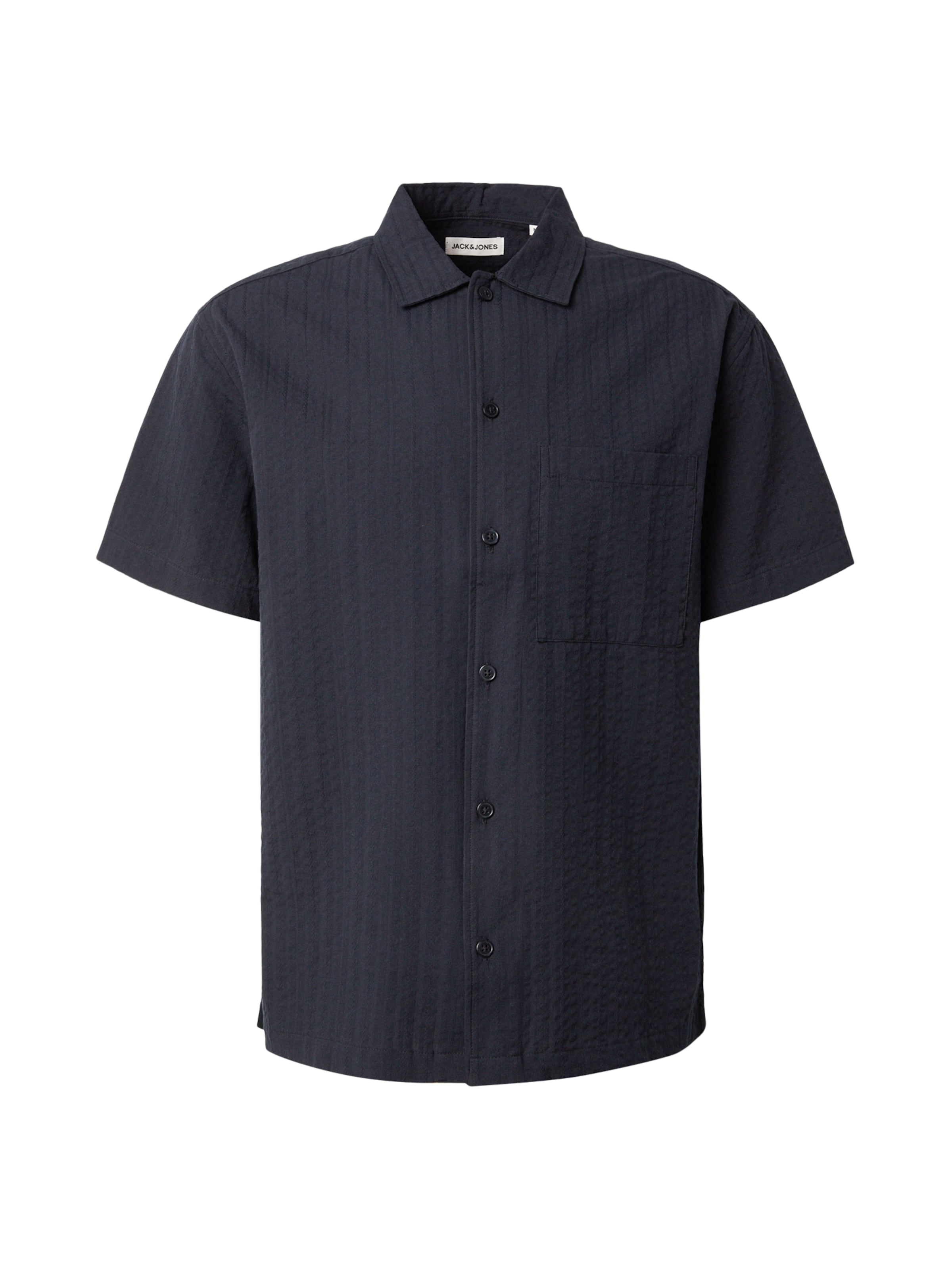 Coupe regular Chemise 'JWHEASTON' JACK & JONES en noir : devant