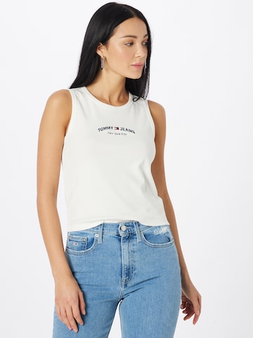 Tommy Jeans Top in White: front