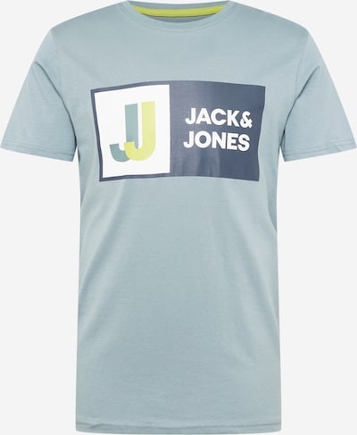 JACK & JONES Тениска в морскосиньо / опушено синьо / бяло, Преглед на продукта