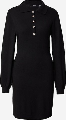 Robes en maille 'VMArlet' VERO MODA en noir : devant