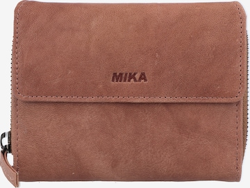 MIKA Wallet in Brown: front