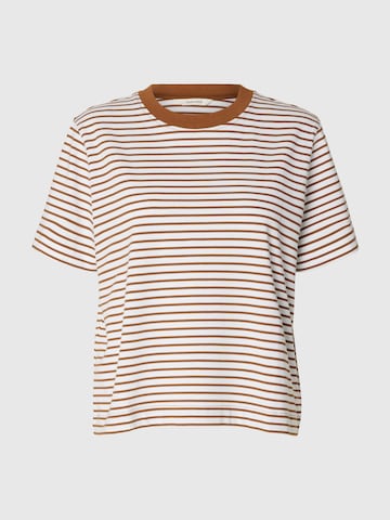 SELECTED - Camiseta 'SLFEssential' en marrón