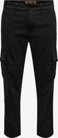 Tapered Pantaloni cargo 'ONSDean' di Only & Sons in nero: frontale