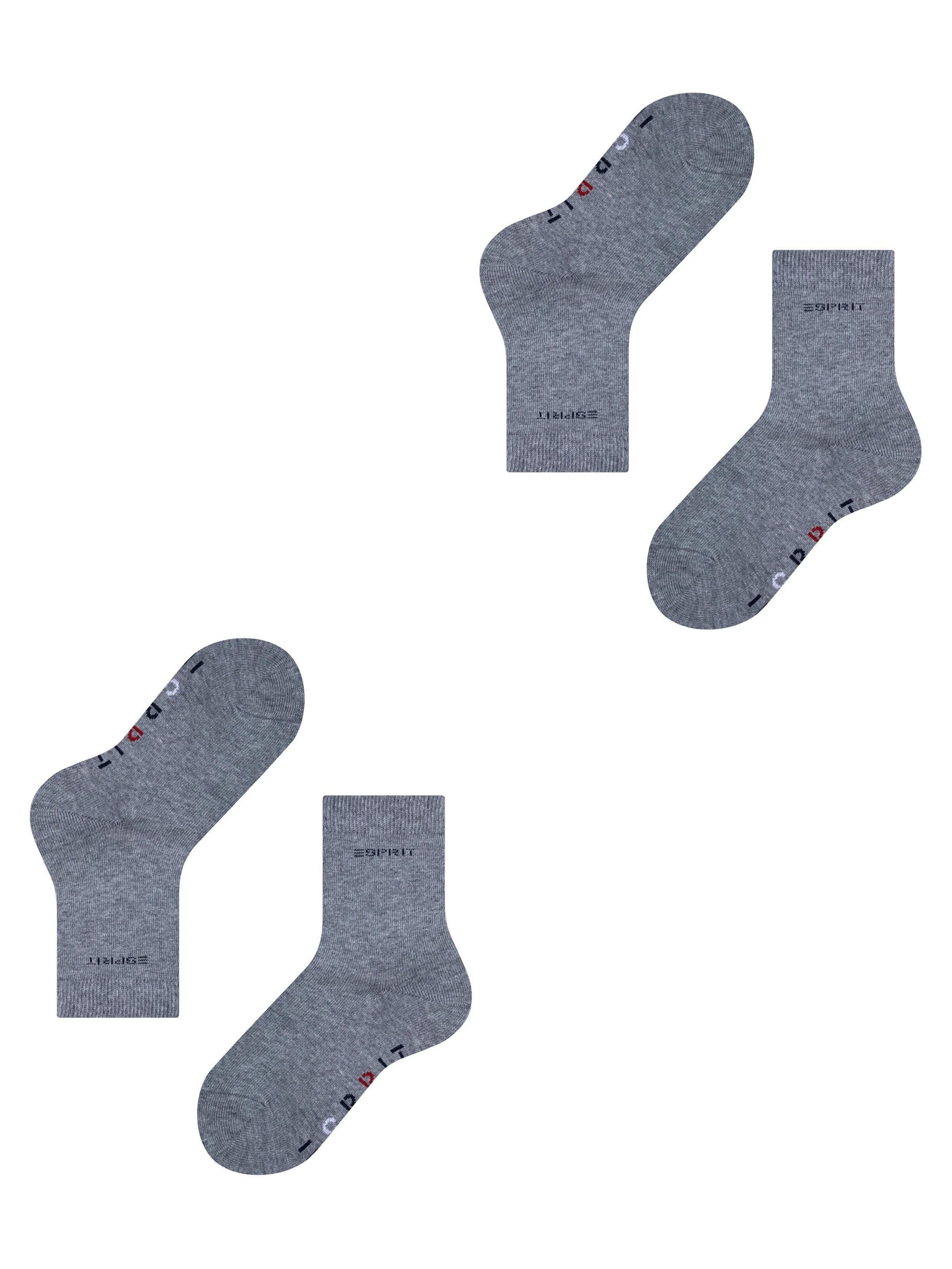 ESPRIT Socks 'Foot Logo 2-Pack' in Grey