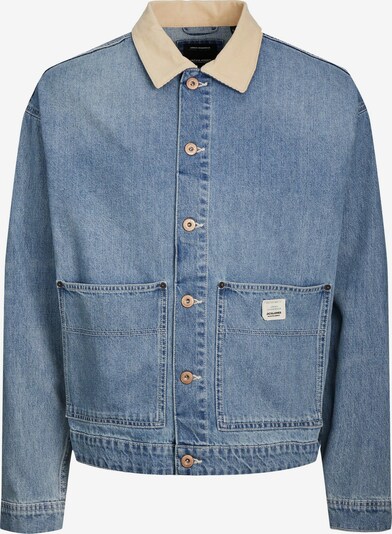 JACK & JONES Jacke 'DEREK' in kitt / blue denim, Produktansicht