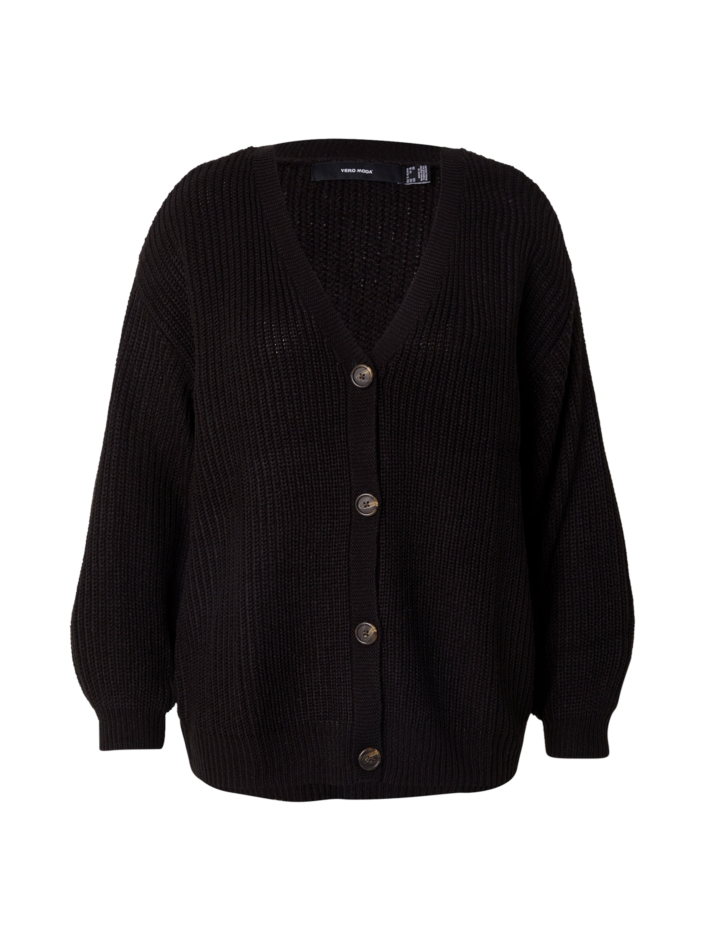 Vero Moda Curve - Cárdigan en negro: frente