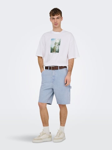 Only & Sons Loosefit Jeans 'ONSEdge' in Blauw