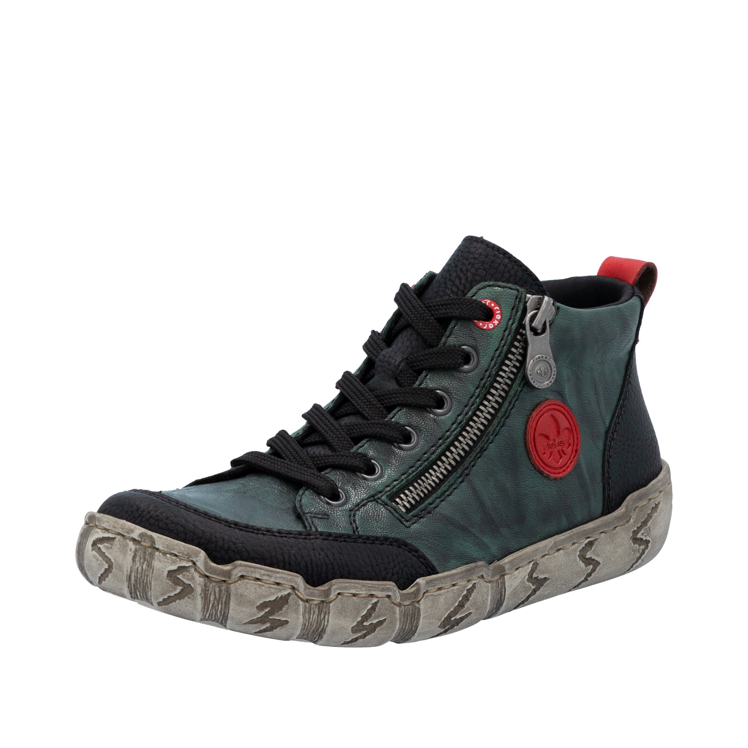 Rieker High-Top Sneakers 'L0306' in Green: front