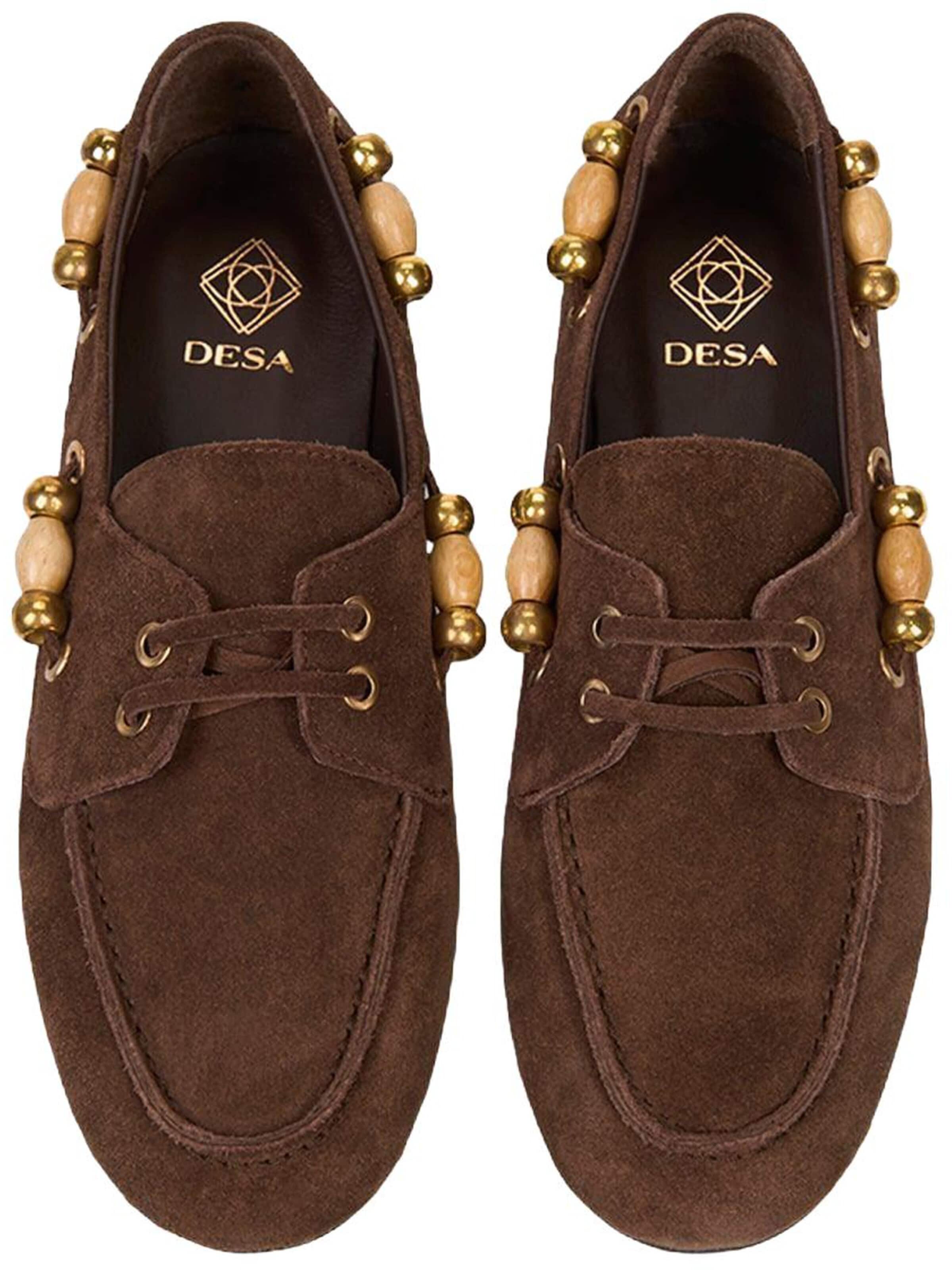 Desa - Mocasines 'Spitze' en marrón