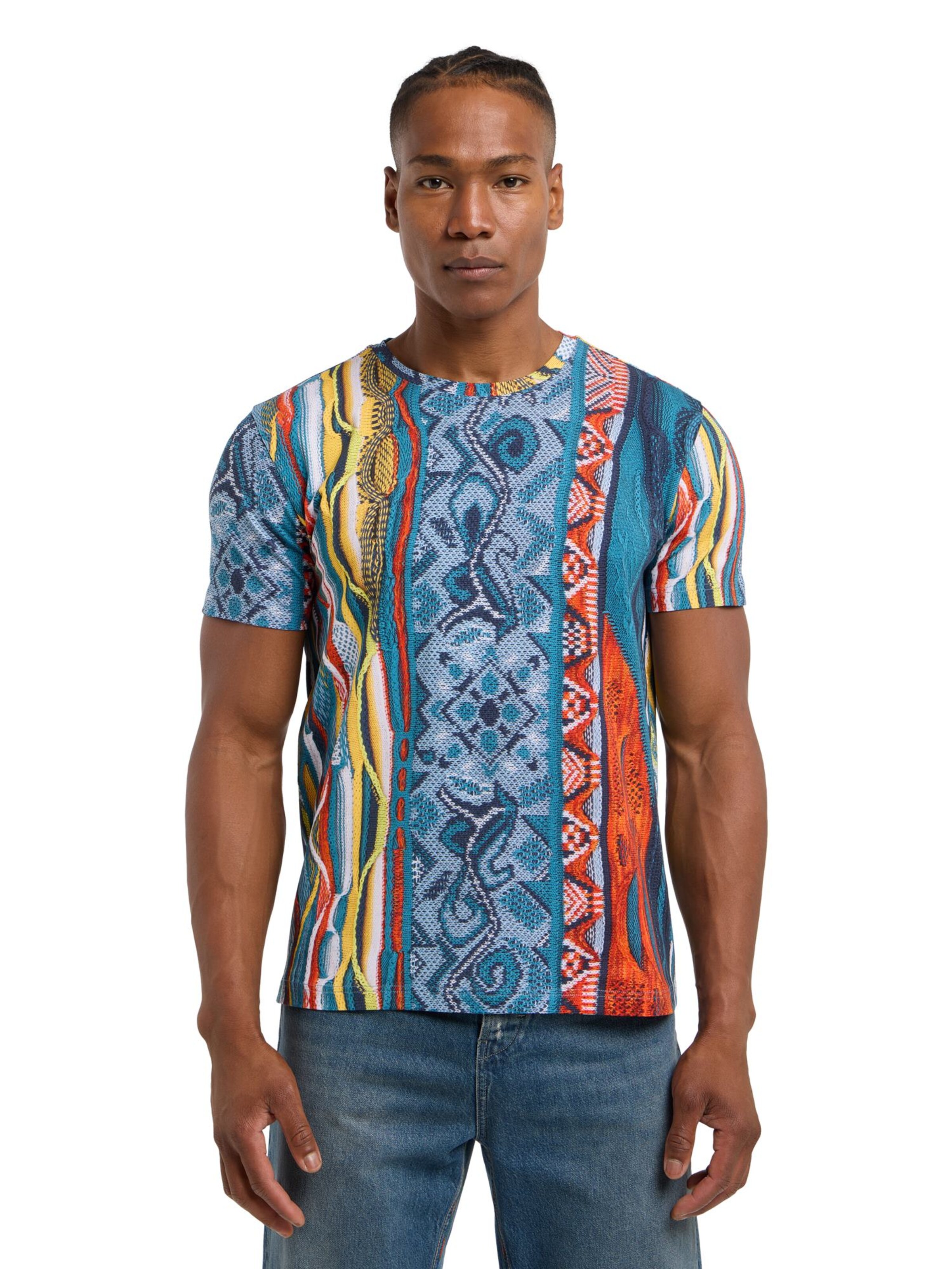 T-Shirt 'Dini' Carlo Colucci en bleu : devant