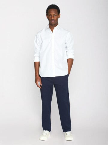KnowledgeCotton Apparel Regular fit Button Up Shirt 'ALF' in White