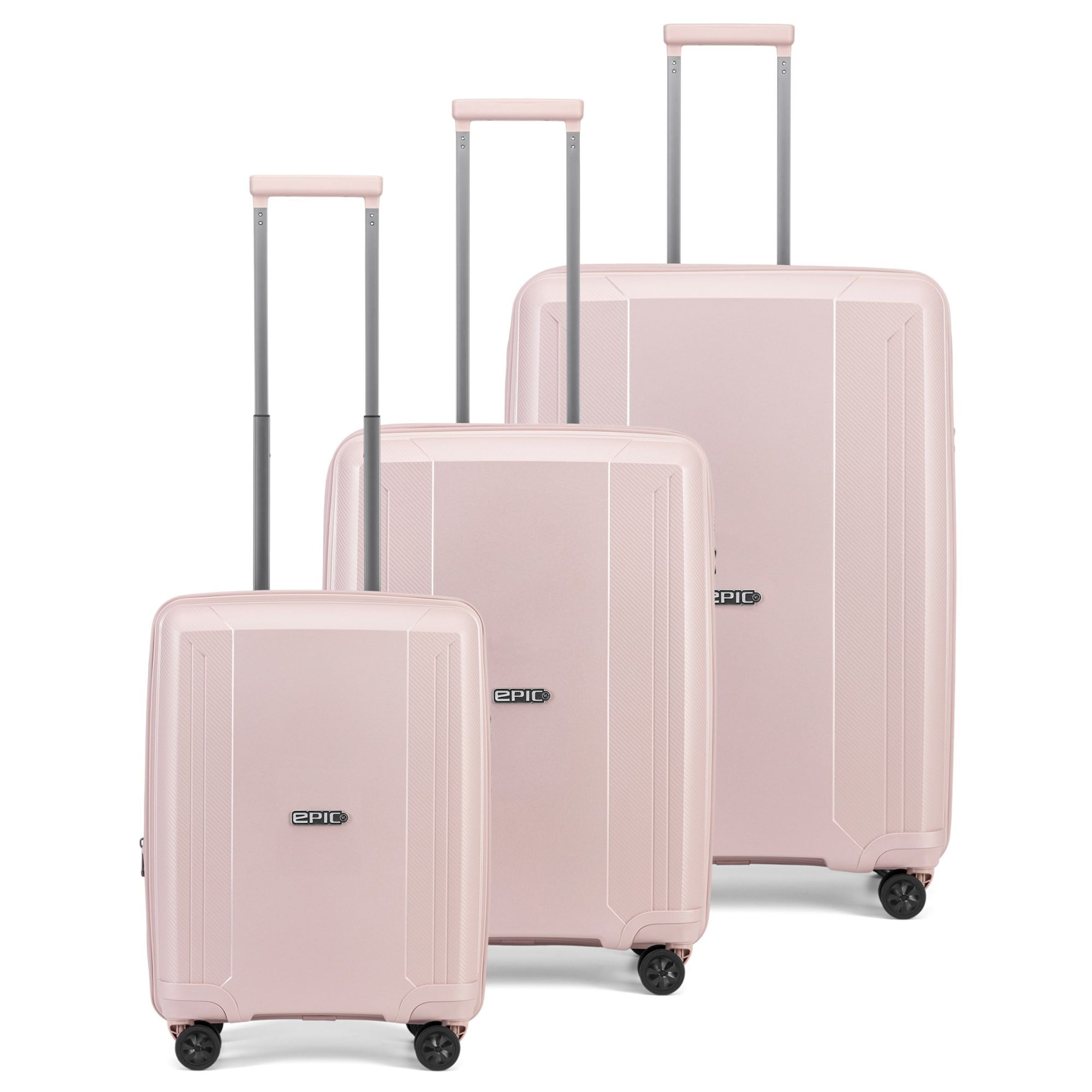 Epic Suitcase set in Pink: front